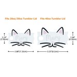 Personalized Cute Cat Clear Acrylic Tumbler Name Plate Tag Accessories for Stanley Cup Birthday Gift for Cat Lovers Owners 7