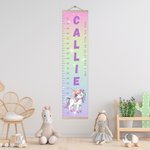 Personalized Fantasy Unicorn Height Growth Chart with Name Nursery Baby Room Decor Birthday Baptism Gift for Baby Kid