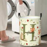 Personalisierte niedliche Waschbär Bär Woodland Tier erste wasserdicht Wäsche Aufbewahrungskorb mit Namen und Griff Geburtstag Baby Dusche Geschenk fü