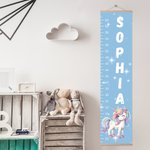 Personalized Fantasy Unicorn Height Growth Chart with Name Nursery Baby Room Decor Birthday Baptism Gift for Baby Kid