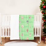 Personalized Childlike Nutcracker Fairy Ballet Girl Baby Security Blanket with Name and Dotted Backing Birthday Baby Shower Gift for Newborns