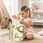 Personalisierte niedliche Waschbär Bär Woodland Tier erste wasserdicht Wäsche Aufbewahrungskorb mit Namen und Griff Geburtstag Baby Dusche Geschenk fü