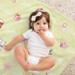 Personalized Childlike Nutcracker Fairy Ballet Girl Baby Security Blanket with Name and Dotted Backing Birthday Baby Shower Gift for Newborns