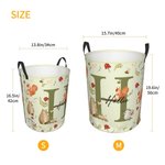 Personalisierte niedliche Waschbär Bär Woodland Tier erste wasserdicht Wäsche Aufbewahrungskorb mit Namen und Griff Geburtstag Baby Dusche Geschenk fü