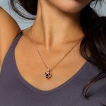 Personalisierte Herz Foto Projektion Zirkon  Halskette mit „Ich liebe dich“ in 100 Sprachen Jahrestag Geburtstag Geschenk für Damen