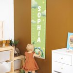 Personalisierte niedliche Dinosaurier Höhe messen Lineal mit Namen Nursery Baby Zimmer Dekoration Geburtstag Taufe Geschenk für Baby Kind