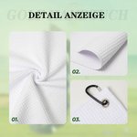 Personalisiertes Super Saugfähiges Cartoon Charakter Waffel-Golf-Handtuch mit Karabiner Golf Zubehör Geburtstag Geschenk für Golfspieler Golfliebhaber