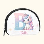 Mini monedero infantil personalizado con iniciales de unicornio con cremallera y nombre Regalo de cumpleaños para niñas amantes de los unicornios