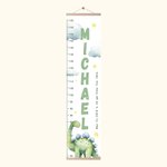 Personalisierte niedliche Dinosaurier Höhe messen Lineal mit Namen Nursery Baby Zimmer Dekoration Geburtstag Taufe Geschenk für Baby Kind