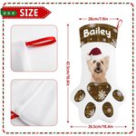 Personalisierte Katze Hund Pfote druckt Haustier Foto Weihnachten Strumpf mit Namen Weihnachtsbaum Dekoration Geschenk für Kinder Haustierliebhaber