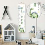 Personalisierte niedliche Dinosaurier Höhe messen Lineal mit Namen Nursery Baby Zimmer Dekoration Geburtstag Taufe Geschenk für Baby Kind