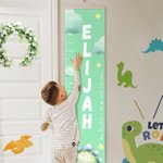 Personalisierte niedliche Dinosaurier Höhe messen Lineal mit Namen Nursery Baby Zimmer Dekoration Geburtstag Taufe Geschenk für Baby Kind