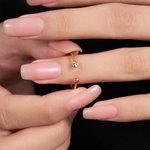 Personalized Minimalist 2 Birthstones Stacking Ring Dainty Jewelry Birthday Anniversary Gift for Women