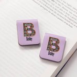 Marque-page magnétique en cuir PU avec nom Cadeau d'anniversaire et de Noël pour les amoureux des livres
