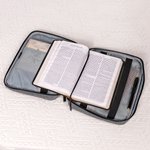 Personalised God Says I Am Redeemed Loved Portable Bible Storage Bag with Pen Slot and Zipper Bible Reading Christmas Birthday Gift for Christians