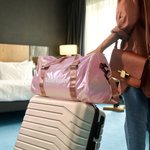 Gepersonaliseerde Holografische Waterdichte Naam Weekendtas met Schouderriem en Schoenvak Reisbenodigdheden Verjaardagscadeau voor Meisjes Vrouwen