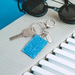 Personalisierte Schwimmbad Wasser Ripples Schlüsselanhänger mit eingraviertem Namensschild Geburtstag Jahrestag Geschenk für Schwimmer Schwimmen Liebhaber