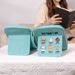 Personalised God Says I Am Redeemed Loved Portable Bible Storage Bag with Pen Slot and Zipper Bible Reading Christmas Birthday Gift for Christians