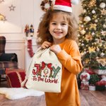 Personalisierte Freude an der Welt Cartoon Charakter Geschenk Tasche mit Kordelzug Weihnachten Party Geburtstag Geschenk für Familie Freunde