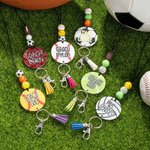 Personalizzato Glitter basket pallavolo perline sport cordino con nome Back to School regalo di apprezzamento per gli amanti dello sport Coach Team
