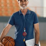 Personalizzato Glitter basket pallavolo perline sport cordino con nome Back to School regalo di apprezzamento per gli amanti dello sport Coach Team