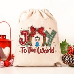 Personalisierte Freude an der Welt Cartoon Charakter Geschenk Tasche mit Kordelzug Weihnachten Party Geburtstag Geschenk für Familie Freunde