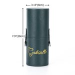 Personalizzato in pelle nome pennello trucco Pouch Barrel con 14 pezzi pennelli trucco regalo di compleanno per le donne