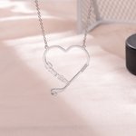 Personalised Exquisite Heart Shape Hockey Pendant Necklace with Name Birthday Anniversary Gift for Hockey Lovers