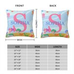 Personalizzato Giraffa Gufo Mermaid Sport Ball Throw Pillow Cover con nome e iniziale Home Decor Compleanno regalo di famiglia per bambini famiglia