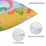 Personalizzato Giraffa Gufo Mermaid Sport Ball Throw Pillow Cover con nome e iniziale Home Decor Compleanno regalo di famiglia per bambini famiglia