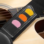 Gepersonaliseerde Verstelbare Oxford Gitaarriem en 12 stuks Plectrums met Geborduurde Naam Muziek Gear Accessoires Verjaardagsgeschenk voor Gitarist Muzikant