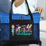Personalized Cartoon Character Medical Assistant Large Mesh Tote Bag Birthday Travel Accessories Gift for Nurse Doctor Medical Staff