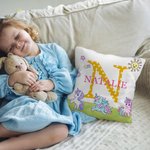 Personalizzato Giraffa Gufo Mermaid Sport Ball Throw Pillow Cover con nome e iniziale Home Decor Compleanno regalo di famiglia per bambini famiglia