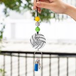Personalizzato Glitter basket pallavolo perline sport cordino con nome Back to School regalo di apprezzamento per gli amanti dello sport Coach Team