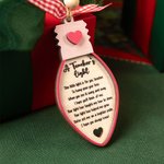 Gepersonaliseerde Boogbal Kraal Een Leraar Licht Ornament met Tekst en Koord Kerstboom Decoratie Cadeau voor Leraar