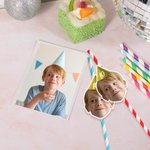 Gepersonaliseerde Gezichtsfoto Grote Hoofduitknipsel Papieren Rietjes Leuke Verjaardag Vrijgezellenfeest Afstudeerfeest Cadeau voor Vrouwen Mannen