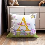 Personalizzato Giraffa Gufo Mermaid Sport Ball Throw Pillow Cover con nome e iniziale Home Decor Compleanno regalo di famiglia per bambini famiglia
