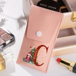 Personalizada de dibujos animados Árbol de Navidad Inicial bolsa de pinceles de maquillaje con 8 piezas de pinceles de maquillaje y el nombre de Navid