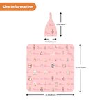 Personlig klassisk eventyrkarakterer Navn Mykt swaddle teppe og hatt sett Baby shower dåpsgave til nyfødt