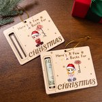 Porte carte d'argent personnalisé avec nom et fleur de naissance Cadeau de Noël pour la famille et les amis