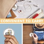 Personalized Dog Cat Medicine Bottle Round Mini Portable Pill Box with Name and Mirror Birthday Gift for Pet Lovers