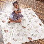 Personalized Flower Horse Soft Throw Blanket with Name Home Decor Birthday Baby Shower Gift for Babies