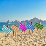 Personalized Oversized Classic Stripe Beach Towel with Name Quick Dry Summer Holiday Essentials Birthday Gift for Women Men