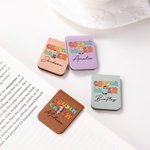 Personalised Colourful Letter Cousin Crew Cartoon Magnetic Bookmark Clip with Name Reading Stationery Supplies Birthday Gift for Bookworms Book Lovers