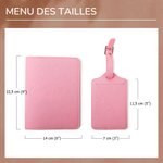 Étiquette de Bagage ou Porte-passeport Personnalisé avec Nom et Point de Repère Accessoires en Cuir Cadeau pour Amoureux du Voyage