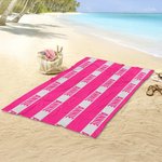 Personalized Oversized Classic Stripe Beach Towel with Name Quick Dry Summer Holiday Essentials Birthday Gift for Women Men
