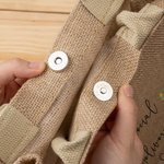 Personalized Holly Wreath Cartoon Character Special Delivery Reusable Large Jute Tote Bag with Name Birthday Christmas Gift for Family Kids