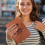 Fiore di nascita personalizzato con segno zodiacale A5 Copertina del taccuino in pelle PU con nome Regalo di compleanno per artisti e lavoratori d'ufficio