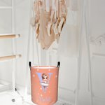 Personalised Swan Lake Ballet Girl Initial Collosiple Laundry Storage Basket with Name and Handle Birthday Gift for Ballet Dancing Lovers
