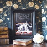 Personalized In This Life And The Next Ghost Art Print with Names Alternative Gothic Wall Decor Romantic Wedding Anniversary Gift for Couple